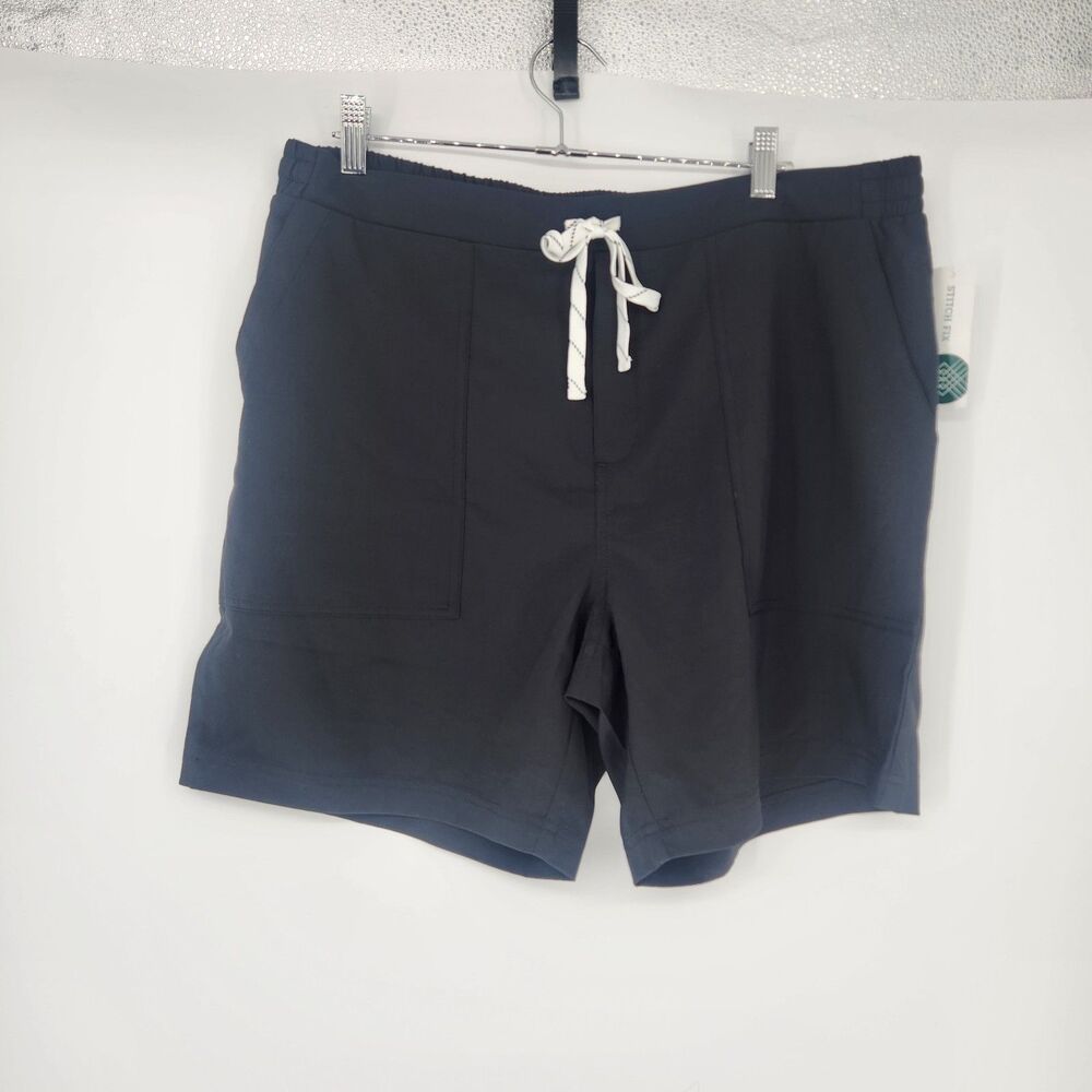 Threads 4 Thought Woven Black L 7" Inseam Essential Eco Woven‎ Short NWT